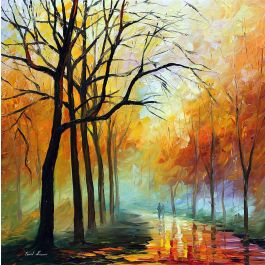 BEFORE THE WINTER — PALETTE KNIFE Oil Painting On Canvas By Leonid ...