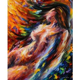 FLOW OF LOVE — PALETTE KNIFE Oil Painting On Canvas By