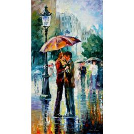 SWEET RAINY KISS — PALETTE KNIFE Oil Painting On Canvas By Leonid ...