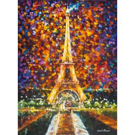 EIFFEL TOWER MEMORIES - Oil Painting | Free Shipping