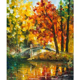 HIDDEN PARK - Palette Knife Oil Painting - Wall Art Canvas By Leonid ...