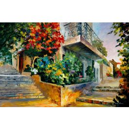 JERUSALEM — GARDEN ON THE STONES — PALETTE KNIFE Oil Painting On Canvas ...