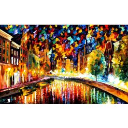 COMING BACK.... AMSTERDAM — PALETTE KNIFE Oil Painting On Canvas By ...