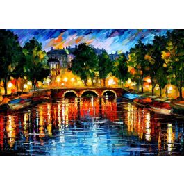 AMSTERDAM — THE RELEASE OF HAPPINESS — PALETTE KNIFE Oil Painting On ...