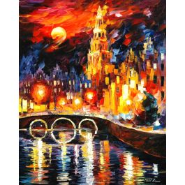 AMSTERDAM'S MAGIC — PALETTE KNIFE Oil Painting On Canvas By Leonid ...