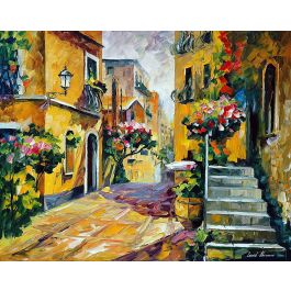 THE SUN OF SICILY — PALETTE KNIFE Oil Painting On Canvas By Leonid
