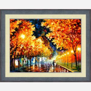 Leonid Afremov, oil on canvas, palette knife, buy original paintings, art, famous artist, biography, official page, online gallery, large artwork, impressionism, landscape, park, walk,