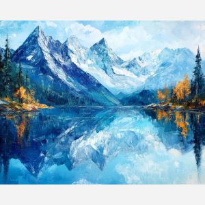 GLACIER LAKE REFLECTION