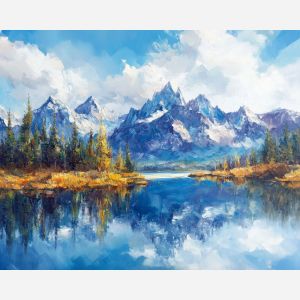 TETONS LAKE REFLECTION