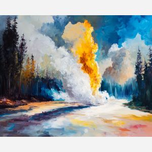 YELLOWSTONE GEYSER BURST