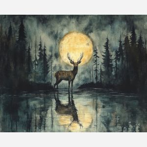 MOONLIGHT LAKE STILLNESS