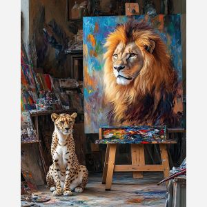 THE LION'S NOBLE BRUSHSTROKES
