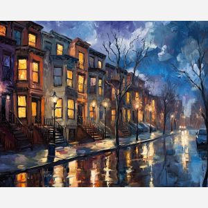 BROOKLYN BROWNSTONES IN A MAGNETIC STORM