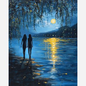 MOONLIT PROMENADE BY THE LAKE