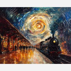 TRAIN STATION BENEATH JUPITER'S GLOW