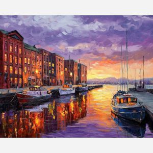 LIVERPOOL'S ALBERT DOCK AT DUSK