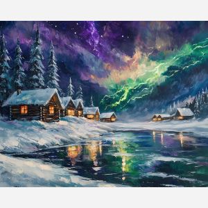 ALASKAN VILLAGE UNDER A PLASMA STORM