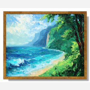 EMERALD SURF - FRAMED