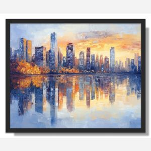 MIRRORED SKYLINE - FRAMED