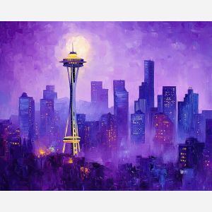 SEATTLE'S SKYLINE IN AN ALIEN MIST