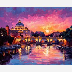 SUNSET OVER ROME