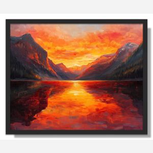 SCARLET REFLECTION - FRAMED