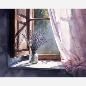 LAVENDER WINDOW SCENE
