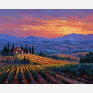 TUSCAN VINEYARD SUNSET