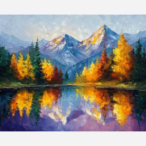 MIRRORED MOUNTAIN LAKE