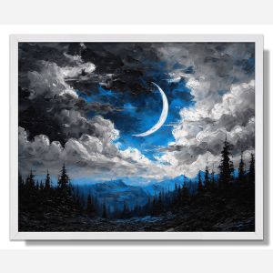 COBALT CRESCENT - FRAMED