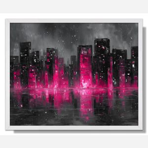FUSCHIA FILAMENT - FRAMED