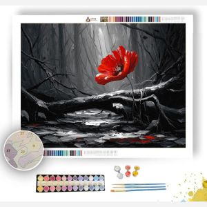 MONOCHROME BLOOM - Paint by Numbers Full Kit