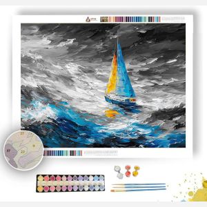 AZURE AEGIS BW - Paint by Numbers Full Kit