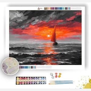 STOLEN SUNSET BW - Paint by Numbers Full Kit