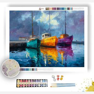 HARLEQUIN HARBOR BW - Paint by Numbers Full Kit