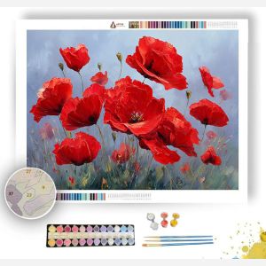 BLOOMING POPPIES - Paint by Numbers Full Kit