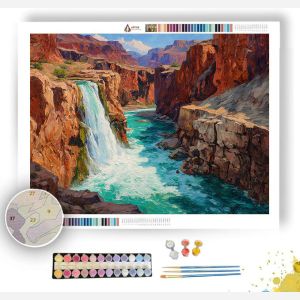 CANYON WATERFALL - Paint by Numbers Full Kit