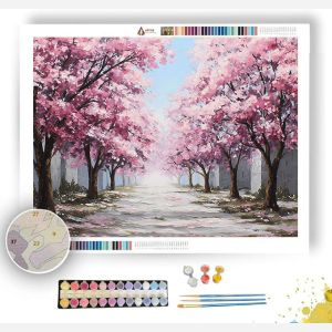 CHERRY BLOSSOM LANE - Paint by Numbers Full Kit