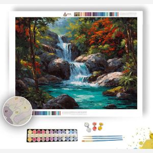 JUNGLE WATERFALL - Paint by Numbers Full Kit