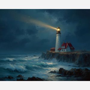 LIGHTHOUSE AT NIGHT