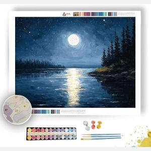 MOONLIT LAKESIDE - Paint by Numbers Full Kit