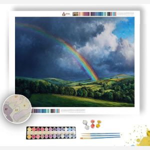 RAINBOW OVER THE COUNTRYSIDE - Paint by Numbers Full Kit