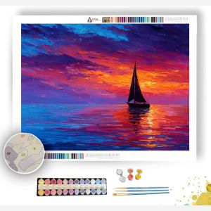 SAILING AT SUNSET - Paint by Numbers Full Kit