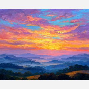 SUNRISE OVER THE HILLS