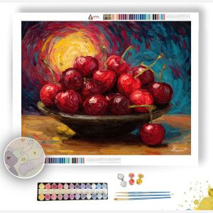 A BOWL OF CHERRIES - Paint by Numbers Full Kit
