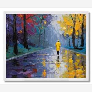 A RAINY DAY AT THE PARK - FRAMED