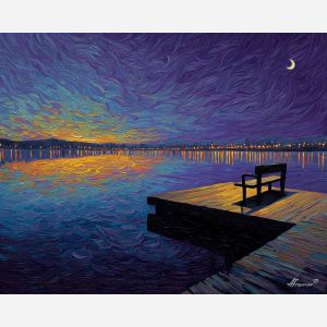 NIGHTFALL AT THE PIER