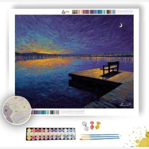 NIGHTFALL AT THE PIER - Paint by Numbers Full Kit