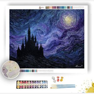 THE GHOSTLY CASTLE - Paint by Numbers Full Kit
