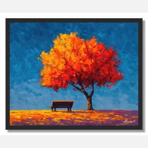 THE LONE BENCH - FRAMED